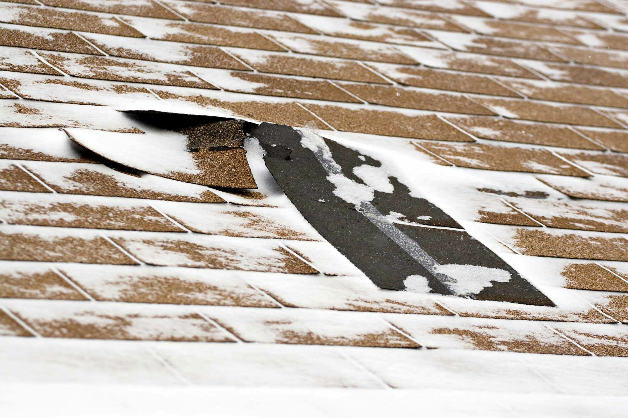 snow damage roof