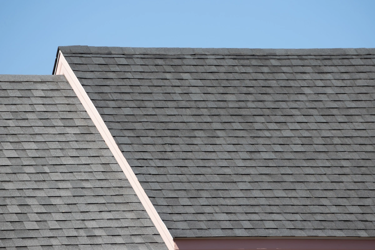 roofing shingles in stone gray color
